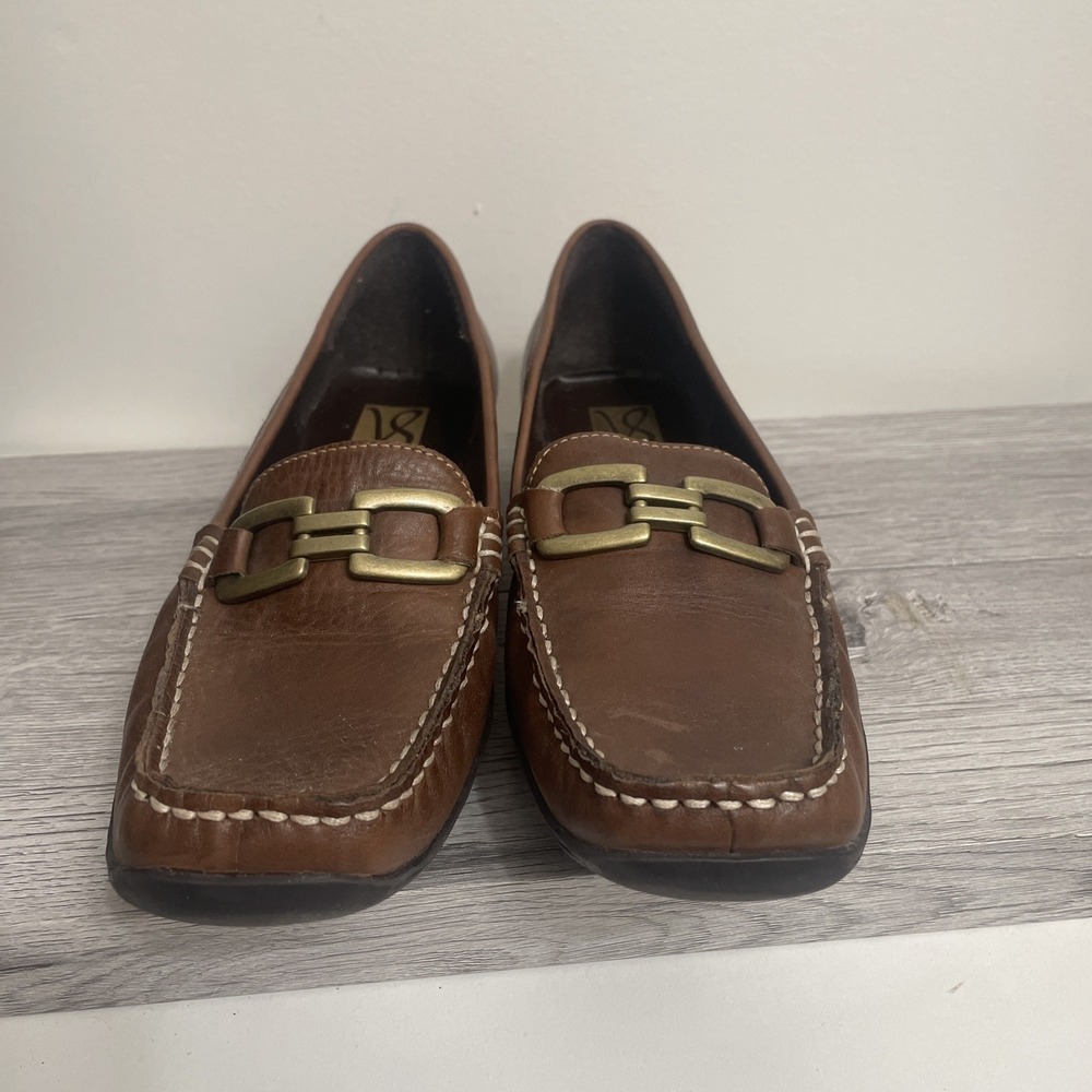 Victoria Spenser Pat 9 Women's leather‎ loafers With Brass Accent